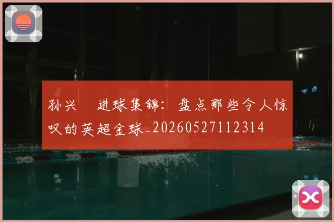 孙兴慜进球集锦：盘点那些令人惊叹的英超金球_20260527112314